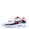 Nike Big Kid's Air Max 90 "USA Denim Wht/Chile Red-Mn Navy (DJ5177 100) - 4.5