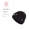 adidas Originals Rib Cuff Fold Beanie, Black/Black/White, One Size