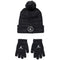 Jordan Boy's Pom Beanie Set (Big Kids) Black 8-20 (Big Kid)