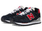New Balance Classics 574D Rugged Sneakers for Men - Low Top Silhouette and Breathable Textile Lining Black/Red 9.5 D - Medium