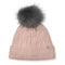 Calvin Klein Women`s Faux Fur Cable Knit Pom Pom Beanie (B_BSH(A2KH7034)/G, One Size)