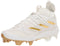 adidas Men's Adizero Afterburner 9 NWV TPU Baseball Shoe, White/Gold Metallic/Gold Metallic, 11