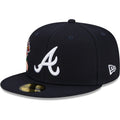 New Era Atlanta Braves 59FIFTY City Cluster Fitted Cap, Navy Blue Hat (as1, Numeric, Numeric_7_and_3_Quarters, 7 3/4)