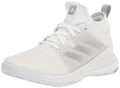 adidas Women's Crazyflight Mid Volleyball Shoe, White/Silver Metallic/Grey, 11.5