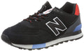 New Balance Men's 574 V2 Sneaker, Black/Velocity Red, 10