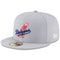 New Era MLB 59FIFTY Cooperstown Authentic Collection Fitted On Field Game Cap Hat (as1, Numeric, Numeric_7_and_5_eighths, Los Angeles Dodgers Gray Cooperstown)