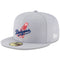 New Era MLB 59FIFTY Cooperstown Authentic Collection Fitted On Field Game Cap Hat (as1, Numeric, Numeric_7_and_3_Quarters, Los Angeles Dodgers Gray Cooperstown)