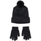 Jordan Boy's Pom Beanie Set (Big Kids) Black 8-20 (Big Kid)