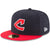New Era MLB 59FIFTY Cooperstown Authentic Collection Fitted On Field Game Cap Hat (as1, Numeric, Numeric_7_and_3_Quarters, Cleveland Guardians Navy Red Cooperstown)