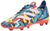 adidas Unisex Gamemode Firm Ground Soccer Shoe, Bright Cyan/White/Solar Red, 12 US Men