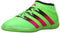 adidas Performance Ace 16.3 Primemesh IN J Soccer Shoe (Little Kid/Big Kid),Green/Shock Pink/Black,3.5 M US Big Kid