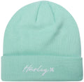 Hurley Women's Winter Hat - Script Cuff Knit Beanie, Size One Size, Jade Aura