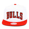 Mitchell & Ness Chicago Bulls Snapback Hat - White/Red - Basketball Cap