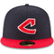 New Era MLB 59FIFTY Cooperstown Authentic Collection Fitted On Field Game Cap Hat (as1, Numeric, Numeric_7_and_1_Half, Cleveland Guardians Navy Red Cooperstown)