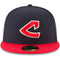 New Era MLB 59FIFTY Cooperstown Authentic Collection Fitted On Field Game Cap Hat (as1, Numeric, Numeric_7_and_3_eighths, Cleveland Guardians Navy Red Cooperstown)