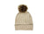 Calvin Klein Women`s Faux Fur Cable Knit Pom Pom Beanie (C_O(A2KH7034)/B, One Size)