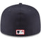 New Era MLB 59FIFTY Cooperstown Authentic Collection Fitted On Field Game Cap Hat (as1, Numeric, Numeric_7_and_3_Quarters, Cleveland Guardians Navy Red Cooperstown)