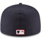 New Era MLB 59FIFTY Cooperstown Authentic Collection Fitted On Field Game Cap Hat (as1, Numeric, Numeric_7_and_3_eighths, Cleveland Guardians Navy Red Cooperstown)