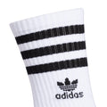 adidas Originals Men's Roller Crew Socks (3-Pair), White/Black/Heather Grey, Large