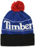 Timberland Men's Pom Cuffed Beanie, Blue, One Size