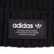 adidas Originals Rib Cuff Fold Beanie, Black/Black/White, One Size