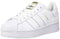 adidas Originals Women's Superstar Bold Shoes Sneaker, White/White/Gold Metallic, 8 - SoldSneaker