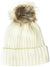 Calvin Klein Women's Faux Fur Pom Beanie, Cream, One Size - SoldSneaker