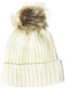 Calvin Klein Women's Faux Fur Pom Beanie, Cream, One Size - SoldSneaker