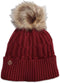 Calvin Klein Women's Pom Beanie, Burgundy, One Size - SoldSneaker