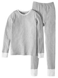 Fruit of the Loom Girls' Waffle Thermal Underwear Set, Medium Grey Heather, 6-6X - SoldSneaker
