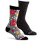 Hi-Tec Women's Comfort Lifestyle Casual Crew Socks with Designs (2 Pair Pack) - Roses - SoldSneaker