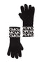 Michael Kors Bordered MK Logo Gloves One Size (BLACK) - SoldSneaker