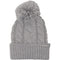 Michael Michael Kors Women`s Super Cable Knit Cuff Pom Beanie (G(539109C-052)/S, One Size) - SoldSneaker