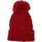 Michael Michael Kors Women`s Super Cable Knit Cuff Pom Beanie (Red(539109C-600), One Size) - SoldSneaker