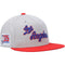 Mitchell & Ness LA Los Angeles Lakers Hardwood Classics HWC NBA 35th Anniversary Season Patch Snapback Cap, Hat Grey Red - SoldSneaker