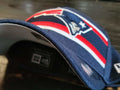 New Era 3930 New England Patriots Striped Front Navy Blue Fitted Hat - SoldSneaker