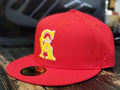 New Era 5950 California Angels 35th Anniversary Red/Yellow Baseball Fitted Hat M - SoldSneaker