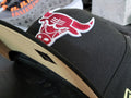 New Era 5950 Chicago Bulls Black/Burgundy Logo Fitted Hat Men Size - SoldSneaker