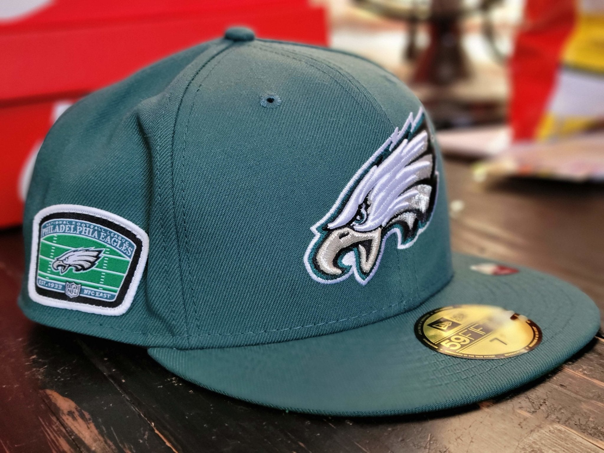 New Era 5950 Philadelphia Eagles Super Bowl LII Champion Teal Green Fitted  Hat