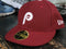 New Era 5950 Philadelphia Phillies Cooperstown Maroon Red Low Profile HOF Fitted - SoldSneaker