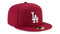 New Era 59Fifty MLB Basic Los Angeles Dodgers Fitted Burgundy Headwear Cap (7 3/4) - SoldSneaker