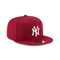New Era Cardinal Red/White New York Yankees Basic 59Fifty Fitted hat Cap (7 5/8-60.6cm) - SoldSneaker