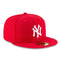 New Era Mens MLB Basic NY Yankees 59fifty Fitted Cap, Scarlet, 7 7/8 - SoldSneaker