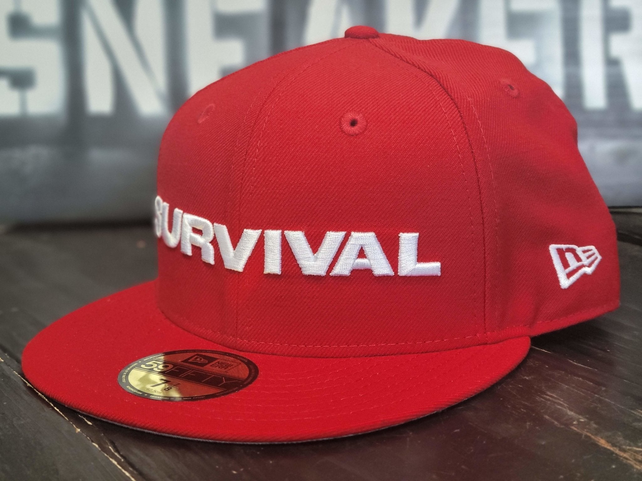 New Era x Dave East FTD Survival Red/White Fitted Hat Men 7 7/8