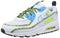 Nike Air Max 90 SE Unisex Shoes Size 10.5, Color: White/Aqua/Volt - SoldSneaker