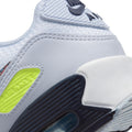 Nike Big Kids Air Max 90 Running Shoe, White/Blackened Blue/Volt, 7 Big Kid - SoldSneaker