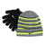Nike Boy`s Futura Foldover Beanie & Glove 2 Piece Set (Grey(9A2843-023)/Yellow, 8-20) - SoldSneaker