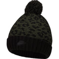 Nike Sportswear Women's Lined Leopard Print Pom Beanie Hat (One Size, Black) - SoldSneaker