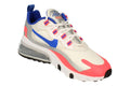 Nike Womens Air Max 270 React Running Trainers CW3094 Sneakers Shoes (UK 5 US 7.5 EU 38.5, White Racer Blue Flash Crimson 100) - SoldSneaker