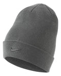 Nike Youth Kids Cuffed Beanie (One Size, Gray/Metallic Logo) - SoldSneaker